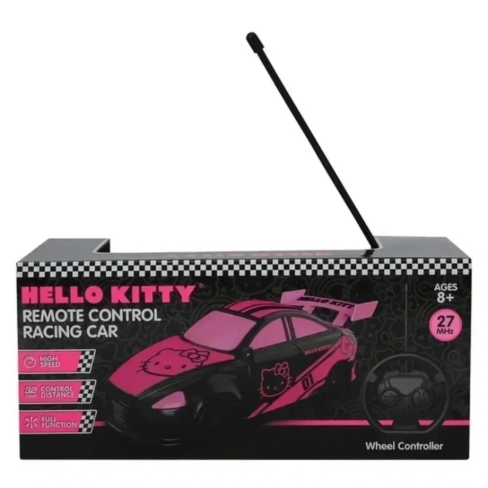 Hello kitty sanrio black pink remote control car kids collector battery pack